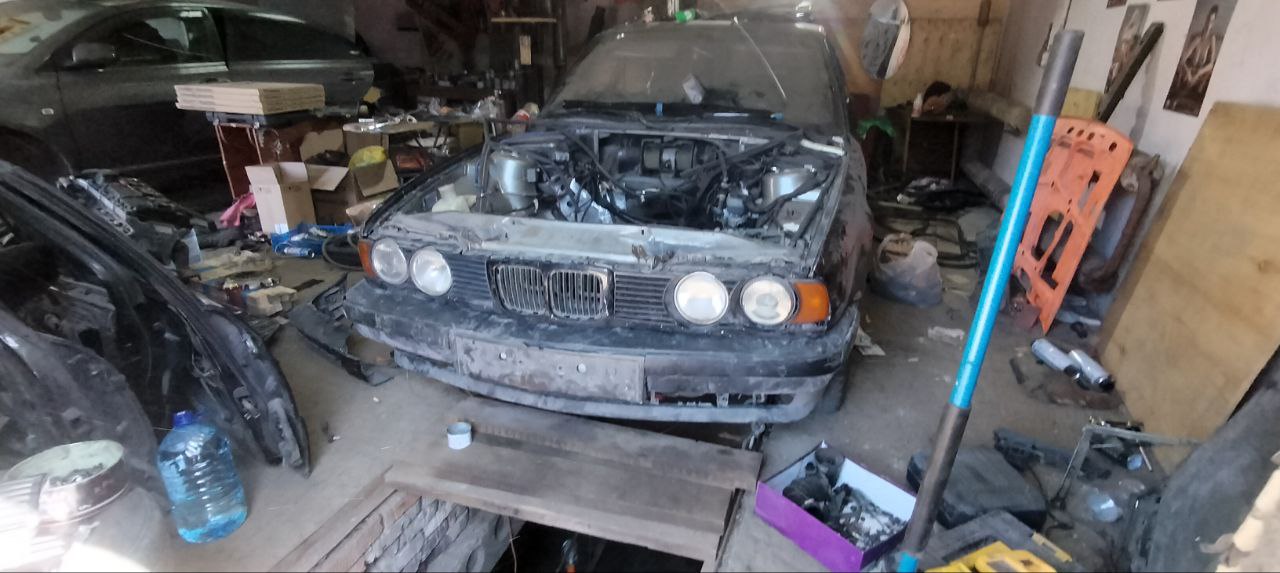 BMW E34 после оклейки плёнкой